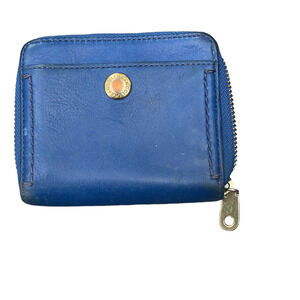 Cole Haan  Blue Leather Zip-Around Wallet